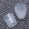 Drinkware Lid 100pcs 30ml Plastic Graduated Cups Measuring Scale Transparent Liquid Container for Mixing Paint Stain Epoxy Resin 230703