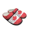 Pantoufles drapeau canadien maison coton personnalisé hommes femmes sandales Canada peluche chambre décontracté garder au chaud chaussures pantoufle thermique