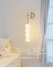 Lampada da parete Decorazione moderna Lampade giapponesi Paralume Nordic Sconce Comodino a led per interni con interruttore
