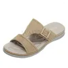 Thick Sandals Women Bottom Slippers Summer Mesh Solid Color Belt Buckle Non slip Lightweight Shoes Casual Sandalias Playa Mujer