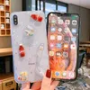 Capas de telefone florais com borboleta 3D transparentes, novo design, estética, femininas, adolescentes, meninas, glitter, cristal, faísca, fofa, feminina, protetora