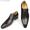 Abendschuhe Abendschuhe Luxus Herren Business Echtes Leder Mode Hochzeit Oxfords Schnürschuhe Spitzschuh Schwarz Grün Kaffee Brogues Z230706