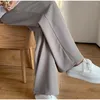 女性のジーンズ女性ファッションルーズカジュアルパンツハイウエストワイドレッグパンツ女性のエレガントな薄いオフィススーツ
