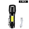 Mini lampe de poche zoomable en aluminium COB lampe torche de travail rechargeable USB lampe d'inspection d'urgence extérieure