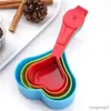 Herramientas de medición Cuchara medidora Accesorios para hornear Forma de corazón Cuchara medidora de líquidos Utensilios de cocina para el hogar R230704