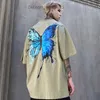 T-shirty męskie T-shirt męski hip-hopowy letni sweter z nadrukiem pęknięty motyl Tshirt Harajuku T-shirt z krótkim rękawem bawełniane topy Tees Hipster Z230704