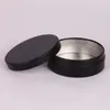 100ml Aluminum Jars black Metal Tin Cosmetic Containers Crafts Aluminum boxs Fast shipping F3370 Tosah