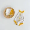 Conjuntos de ropa para bebés, ropa para niñas, pelele de invierno con bordado de punto de nacimiento de girasol, suéter para niños, mono de 0 a 2 años