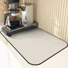 Table Mats Coffee Maker Mat Hide Stains Rubber Backingcoffee Bar Accessories Drying For Machine Pot Espresso Dish