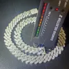 Prix 925 Sterling Sliver Gra Moissanite Diamond 13mm -- 19mm Wide Cuban Link Chain for Hiphop Necklace