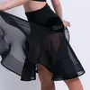 Latin Dance Skirt For Women Adult Black Mesh Sexy Latin Practice Clothes Rumba Tango Samba Salsa Ballroom Dance Costumes VO655226t