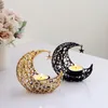 Candle Holders Moon Candlestick Metal Table Decoration Modern Light Luxury Romantic Wedding Christmas Holiday Cup