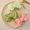 Hair Accessories Big Bows Headband For Baby Girls Pleated Tie Knot Turban Double Layer Bandages Kids Elastic Bands Headdress Born Gifts