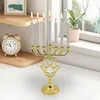 Candle Holders Hanukkah Chanukah Menorah Ornament 7 Branches Holder Stand For Year Event Anniversary Festival Decoration