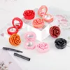 Custodia per ombretto in polvere a forma di fiore vuoto Elegante fai da te Blush Compatto in plastica a forma di rosa Rossetto Sub Container F2185 Nxecn