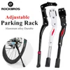 Bisiklet grupları rockbros mtb bisiklet kickstand park rafı ayarlanabilir destek yan tekme standı ayak brace 24 29 inç yol dağ 230704