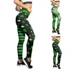 Pantalones activos Mujer Entrenamiento Cintura alta Push Up Legging Running Fitness Gym Jeggings Ropa Mujer Verde para Yoga