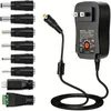 30W Universal Multi Voltage Fast Charger, 3-12v Adjustable Adapter, With 6 Optional Adapter Plugs, Suitable For 3V To 12V Most Small Household Appliances