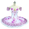 Traje de baile de Ballet clásico tutú profesional púrpura plato Lila competición tutú de panqueque hada de las flores Ballet clásico Costu304E