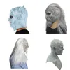 Halloween Mask Night's King Walker Face NIGHT RE Zombie Latex Masker Fest Maskerad Cosplay Mascara Skrämmande mask Vuxen L230704