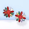 Orecchini a pennello Juran Colorful Crystal Stud Fashion Rhinestone Daisy for Women 2023 Dichiarazione di tendenza Gioielli di lusso all'ingrosso