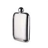 Hip Flasks Mignon Épaissi 304 En Acier Inoxydable En Forme De Pichet Carré 7 Onces Portable Bouteille De Vin Bouchon Sphérique