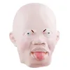 Halloweenfest Skräck Cosplay Kostym Rekvisita Skrämmande latex Skrämmande Glad Gråtande Baby Mask Full Head Maskerad Vuxen Barn Cosplay L230704