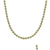 Chaînes Gold Sier 4 mm Ball Link Chain Colliers de cou avec 5A Bracelet de mode pavé 5A Zirconi