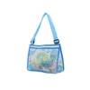 Kinder Shell Collection Taschen Sommer Mesh Strandtasche für Kinder Spielzeug Organizer Netz Reißverschluss Verstellbarer Schultergurt Aufbewahrungstasche