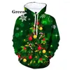 Hommes Hoodies Noël 3d Imprimé Arbre/bonhommes de neige/santa Hoodie Baseball Costume Pour Hommes Et Femmes