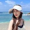 Wide Brim Hats Bucket Hats Women's Summer Sun hat Adjustable Golf Hat Retractable Brim Solid UV Protection Beach Sun Visor Tennis Sports Travel Hat 230704