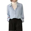 Kadınlar bluzlar rahat gevşek gömlek bahar yaz gömlek düğmeleri şık vintage büyük boy ofis Kore tarzı bayan vahşi tepeler cl869