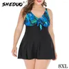 Roupa de banho feminina Sheduo 2023 feminino verão listrado biquíni maiô feminino sexy maiô conjunto de duas peças solto praia tankini