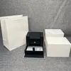 Смотреть коробки корпусы Фабрика Оптовая черная кожаная кожа IW Original Watch Box с буклетом роскошной бренд портативные коробки CANS CANDE AAA WATCHES GIRT 230704