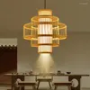 Hanglampen Bamboe Geweven Kroonluchter Licht Chinees Retro Zolder Restaurant Plafonddecoratie Japans Theehuis E27 Keukenaccessoires