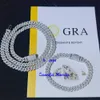 Custom 6mm 8mm 10mm 6" 6.5" 7" 7.5" 8" 8.5" 9 Inches Cuban Bracelet Necklace Vvs Gra Certified Moissanite Cuban Link Bracelet