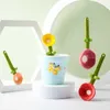 Measuring Tools Ceramic Baking Scale Measuring Spoon With Holder Rice Spoon Flower Shape Utensils Kitchen Tools R230704