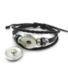 Braccialetti con ciondoli lettera iniziale 18 mm vetro tempo gemma cabochon zenzero bottone a pressione 26 alfabeto braccialetto per donna gioielli moda uomo Dr Dhyec