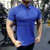 Herr-T-shirts Herr Löpartröja Gym Sport Träningsdräkt Man Joggingtröja Homme Athletic Shirt Träning Fitness Kläder Kortärmade Toppar J230705