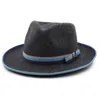 Nouveau feutre casquette hommes à la mode chapeau haut de forme classique Gentleman rétro femmes fausse laine Fedora chapeau Vintage Gangster Trilby élégant Jazz casquettes