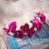 Decorative Flowers Multicolor Optional Lovely Half Head Ring Hair Flower Crown Bridal Wedding Wreath