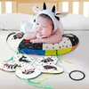 Kussens Babykussen Tummy Time Toy Zwart en wit Ligkussen Hoog contrast Dubbelzijdig sensorisch speelgoed geboren Head-up trainingskussen 230705