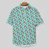 Męskie koszule na co dzień Retro Cherry Luźna koszula Mężczyzna Plaża Vintage Owoce Nadruk Hawajski Graficzny Krótki rękaw Nowość Bluzki oversize