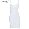 Casual Dresses Chicology diamond thin strap bodycon sexy mini dress party club sleeveless women 2020 summer fashion outfit female short clothes J230705