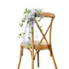 Decorative Flowers Wedding Chair Artificial Rustic Boho Aisle Church Banquet For Outdoor Decoration DAG-ship