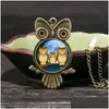 Pendant Necklaces Fashion Jewelry Cute Owl Necklace Retro Cartoon Sweater Chain For Women Jewellery Accessories Factory Drop Deliver Dhabd