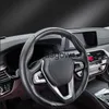 Coprivolante in fibra di carbonio Look Universal Car Steering Wheel Booster Cover Accessori per interni auto antiscivolo x0705