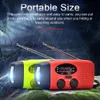 Radio Portable AM ​​FM NOAA Weather Radio Hand Solar Strömförsörjning Emergency LED -ficklampa för mobiltelefon Laddning av SOS -larm 2022