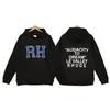 Herr hoodies rhude hoodie brev tryck långärmad mode män kvinnor tröjor lyx tröja hip hop hoodies lyx varumärke tröjor oss storlek storlek