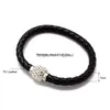 Braccialetti con ciondoli 13 colori Pu Leather Bangle Cz Disco Crystal Rhinestone Chiusura magnetica Wrap Wristband per gioielli di moda unisex Dro Dh83L